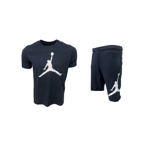 Мъжки спортен къс комплект Nike Jordan Shorts + T-shirt Dark Blue